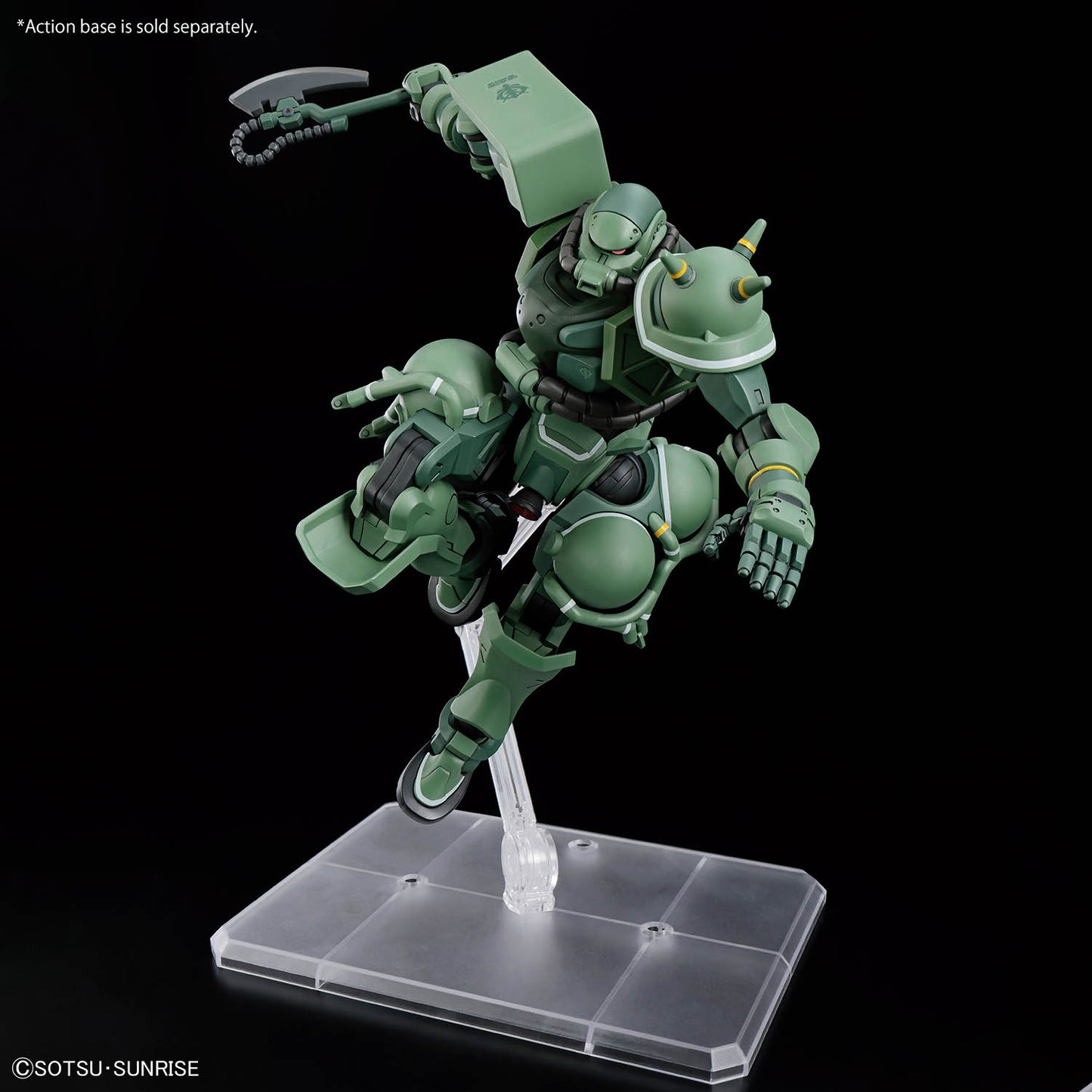 HG Zaku GQ assembled model kit with heathawk axe