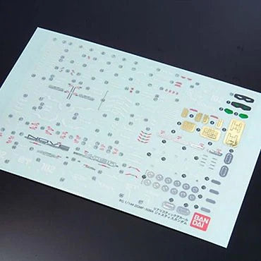 RG Justice Gundam model kit decal sheet