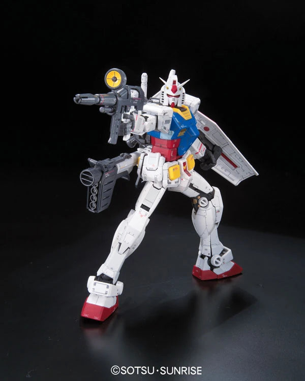 RG RX-78-2 Gundam model kit shooting pose with beam rifle