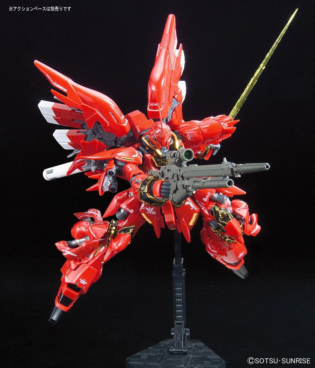 RG Sinanju Gundam model kit shooting pose alternate angle