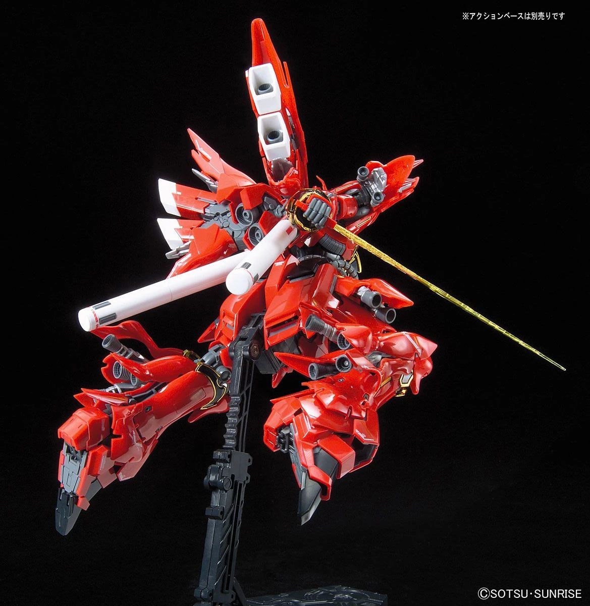 RG Sinanju Gundam model kit back view alternate angle