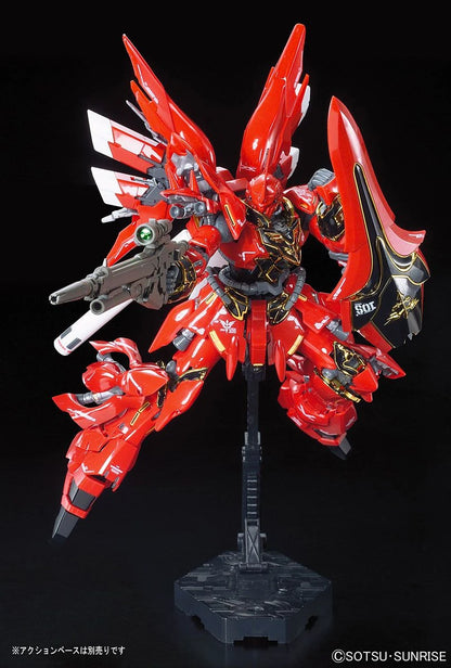 RG Sinanju Gundam model kit shooting pose