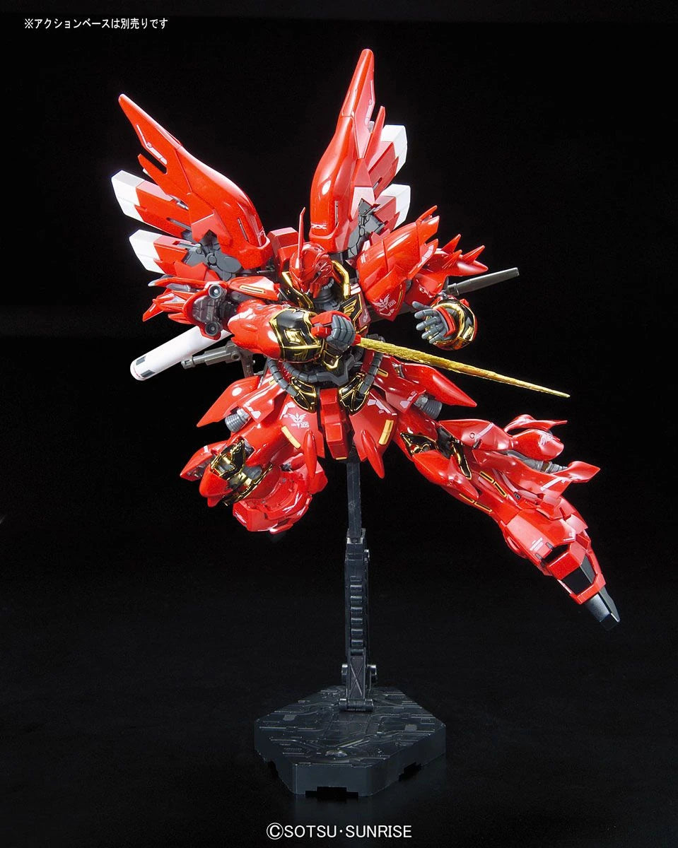 RG Sinanju Gundam model kit action pose