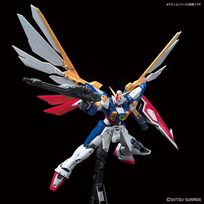 RG Wing Gundam model kit shooting pose