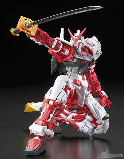 RG Astray Red Frame Gundam model kit crouching with katana