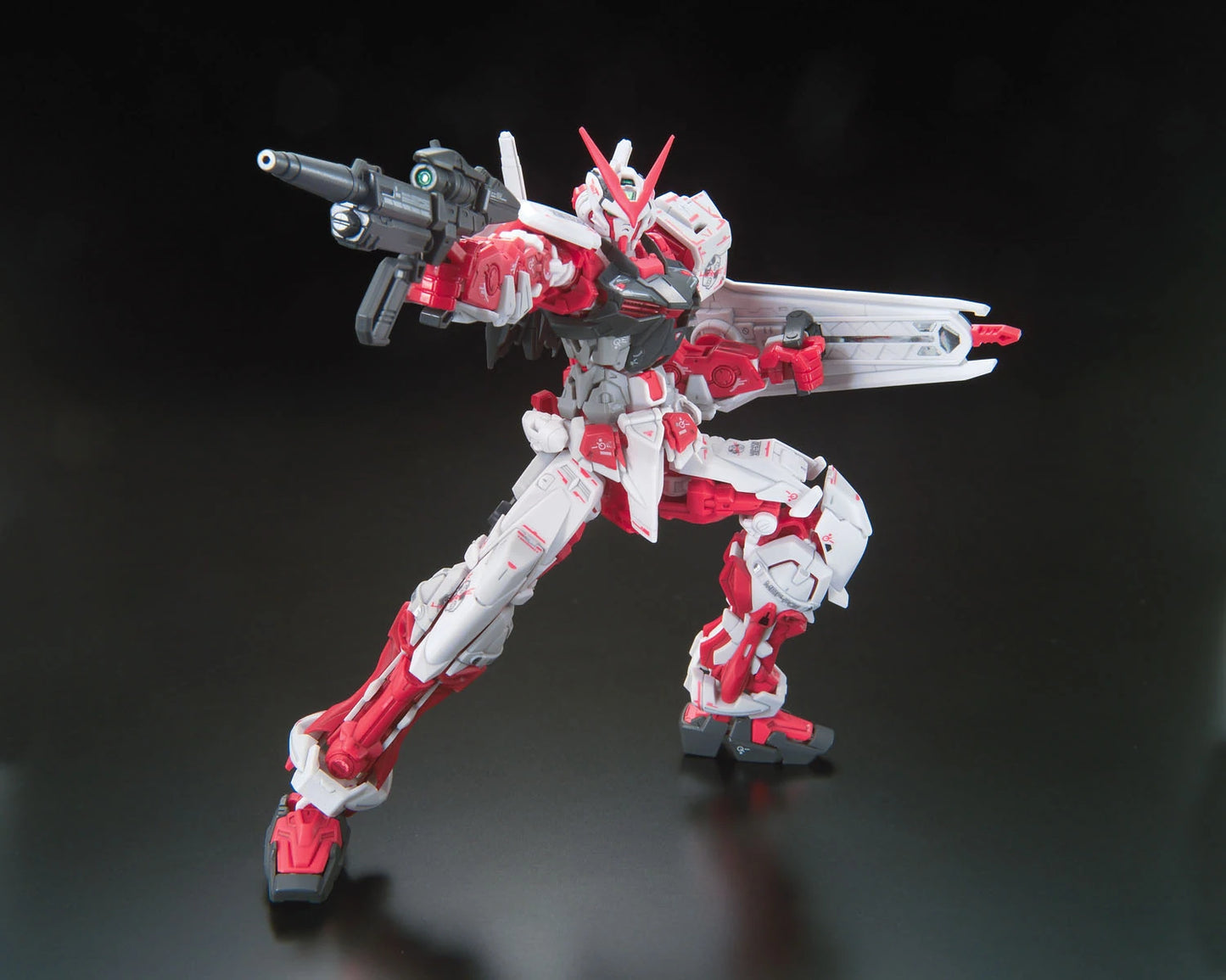 RG Astray Red Frame Gundam model kit with beam rifle