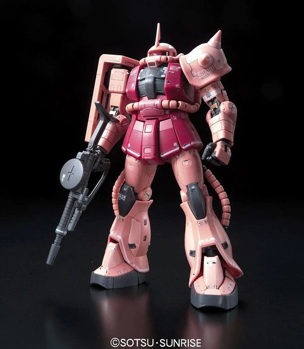 RG Char's Zaku Gundam model kit front view