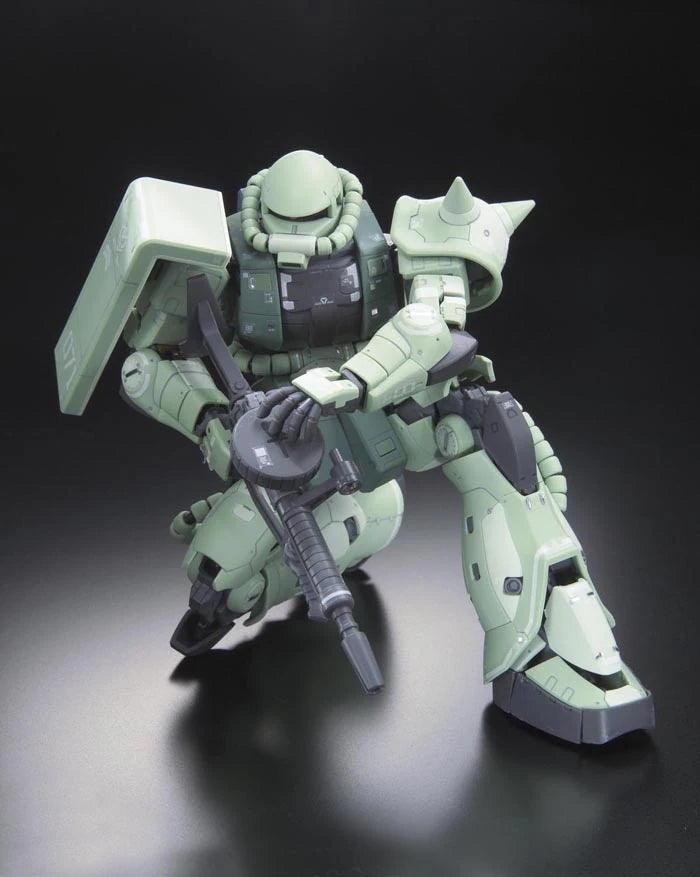 RG Zaku Gundam model kit crouching