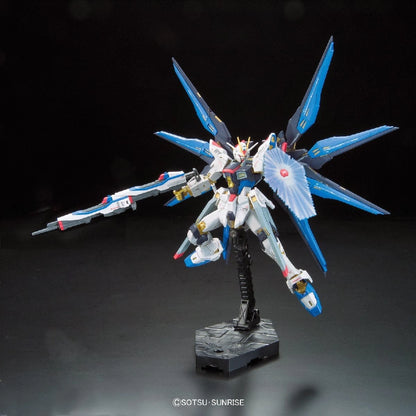 RG Strike Freedom Gundam model kit with beam shield