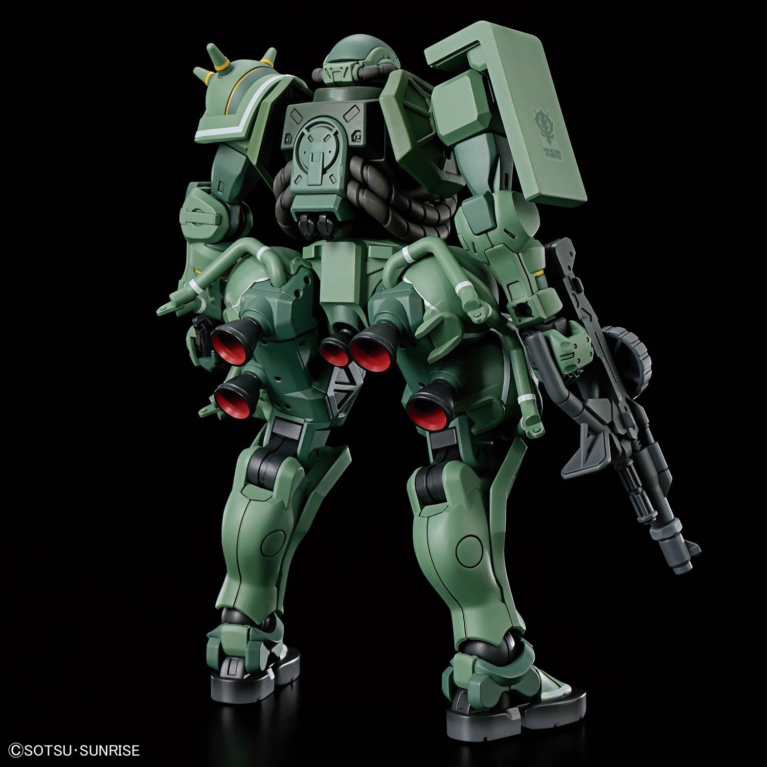 HG Zaku GQ assembled model kit rear view