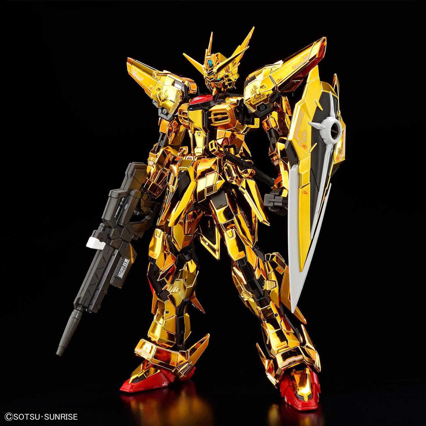 RG Akatsuki Gundam assembled model kit front view