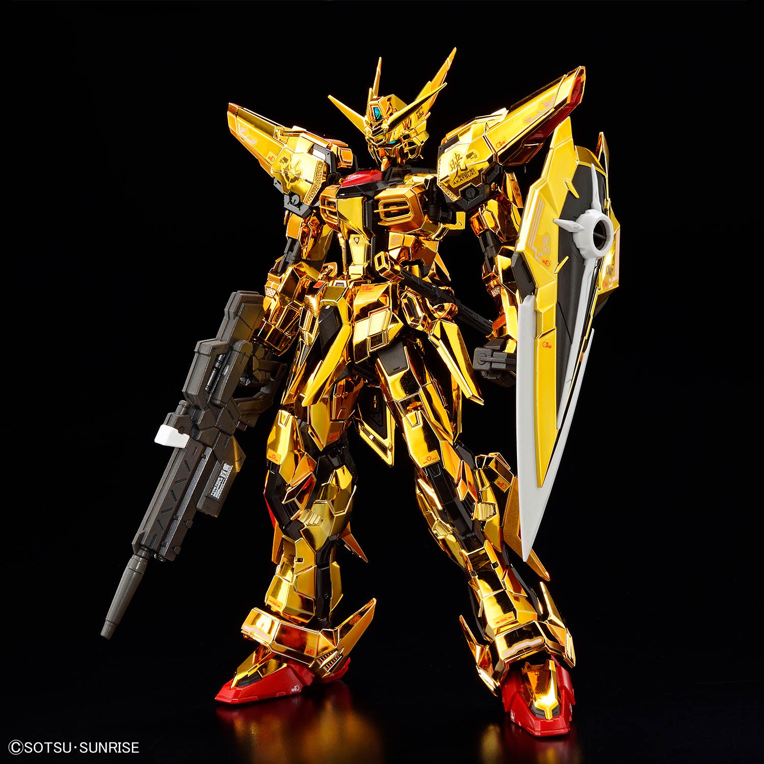 RG Akatsuki Gundam assembled model kit front view