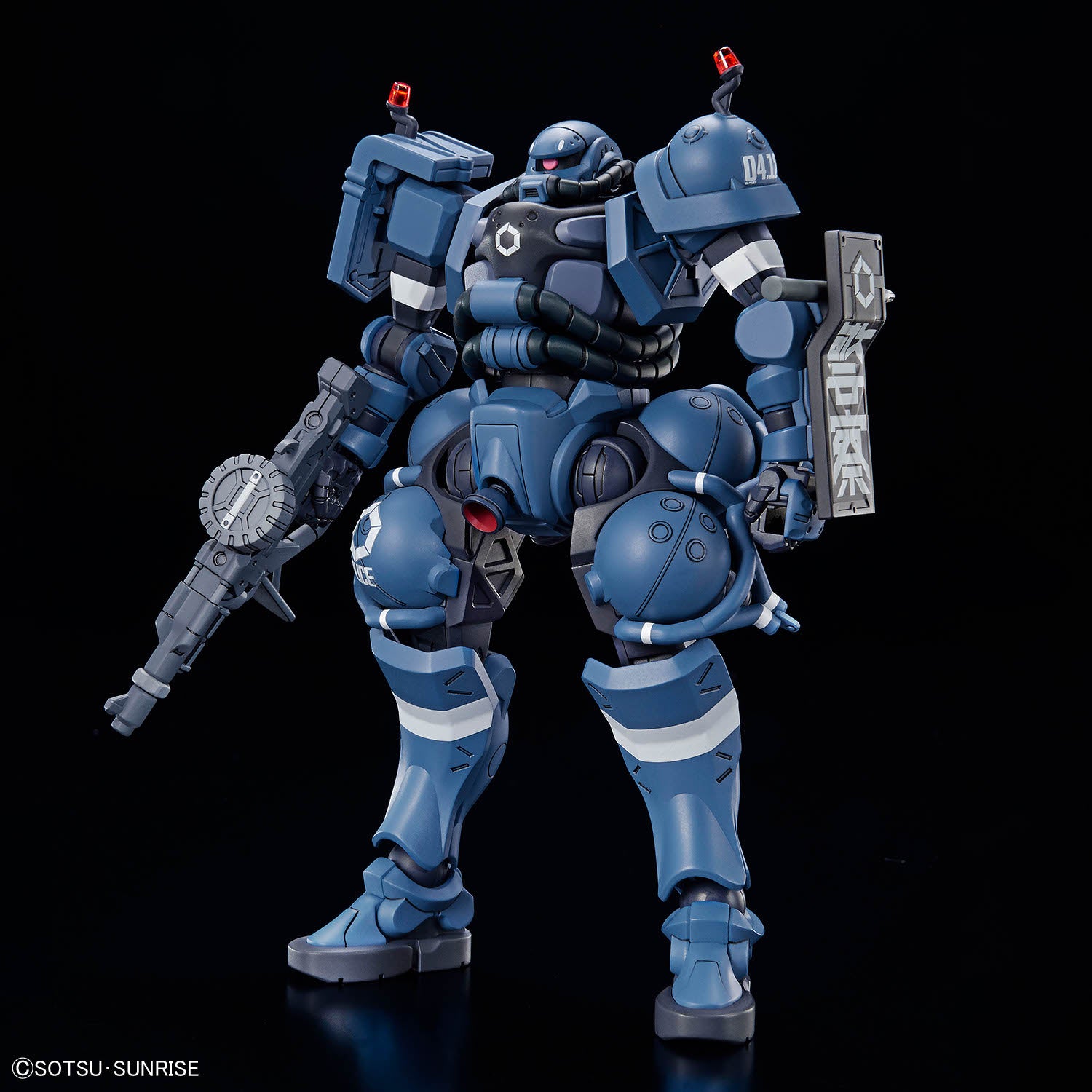 HG Police Zaku model kit assembled kit front view