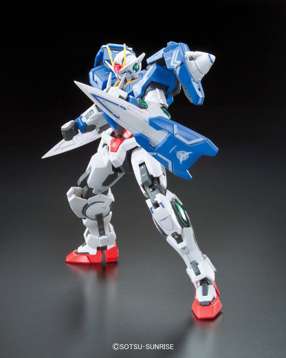 RG 00 Gundam model kit with its GN shields on each arm