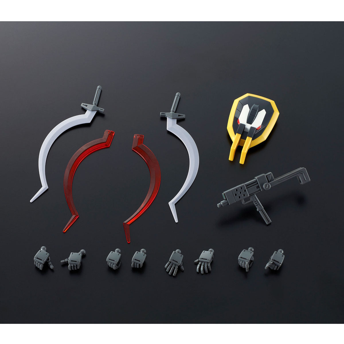 HGAC Sandrock Custom assembled model kit's weapons and accessories