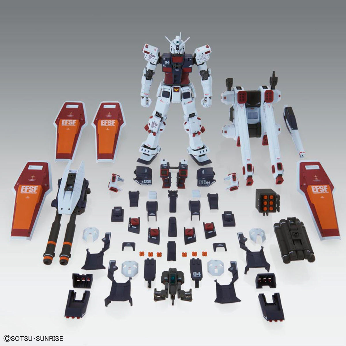 MG Full Armor Gundam Thunderbolt model kit armour removed view