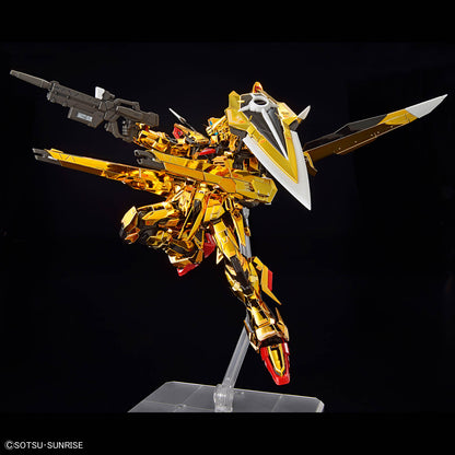 RG Akatsuki Gundam assembled model kit in a shooting pose